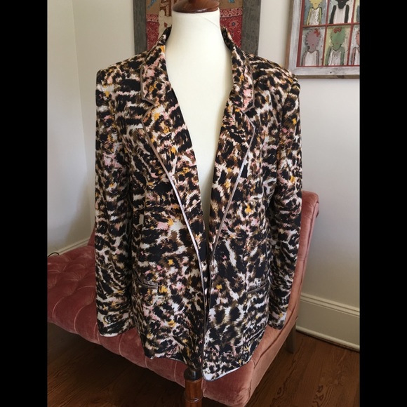 PJK Patterson J. Kincaid Jackets & Blazers - PJK Blazer with leather trim -NWOT